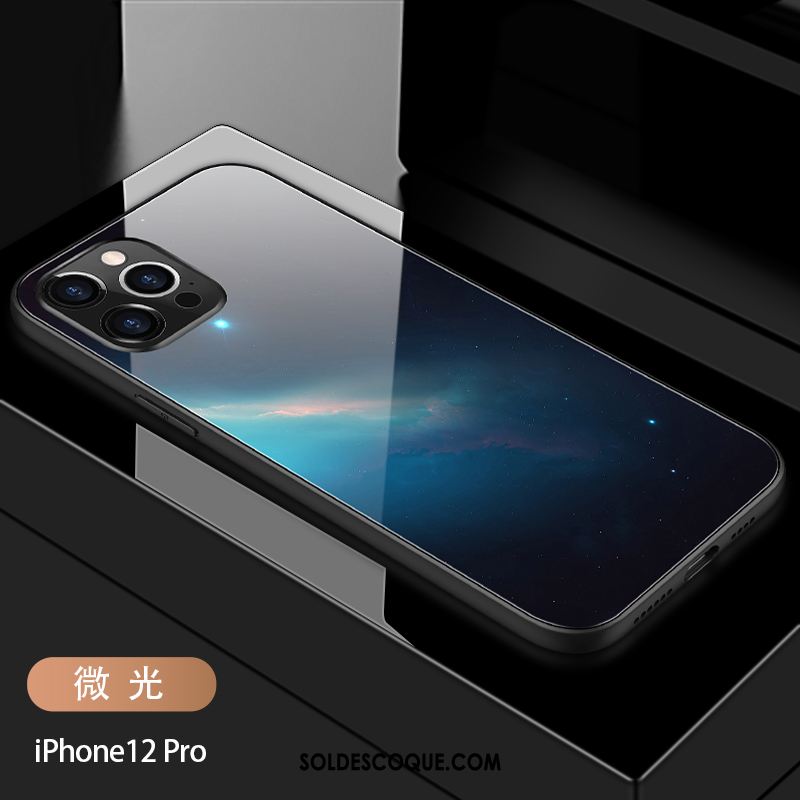 Coque iPhone 12 Pro Verre Créatif Tout Compris Silicone Incassable En Ligne