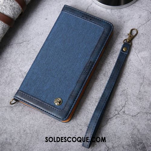 Coque iPhone 12 Téléphone Portable Portefeuille Carte Denim Protection En Ligne