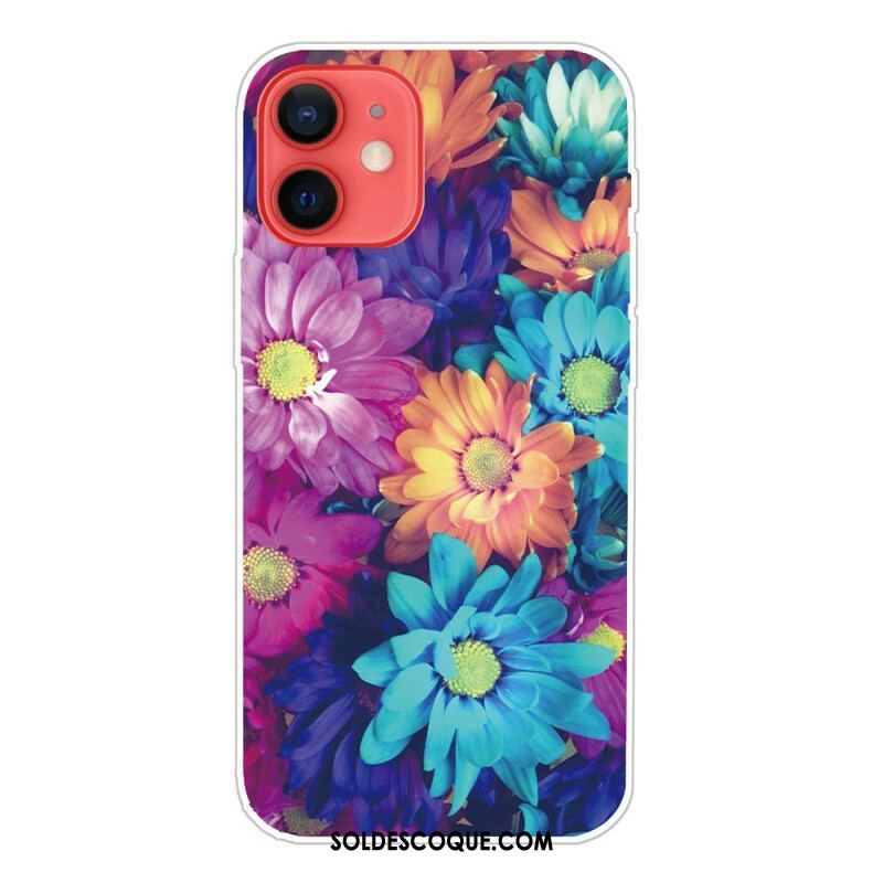 Coque iPhone 13 Mini Flexible Fleurs