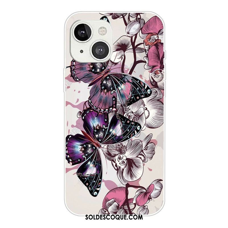 Coque iPhone 13 Mini Variation Papillons