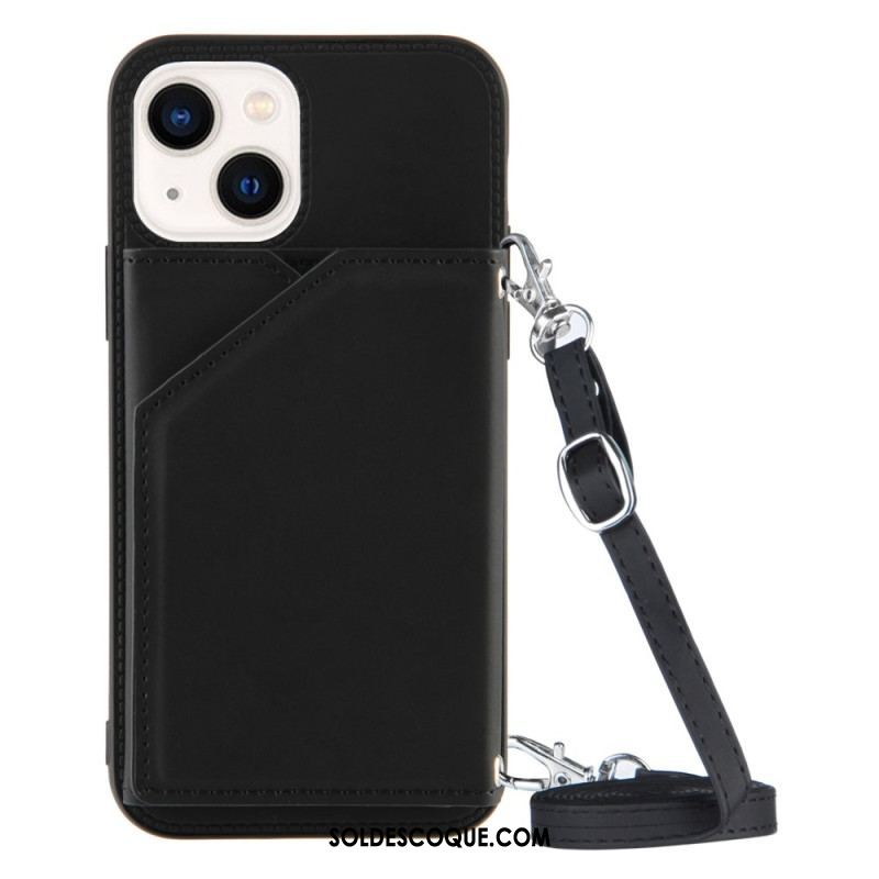 Coque iPhone 14 Bandoulière Porte-cartes