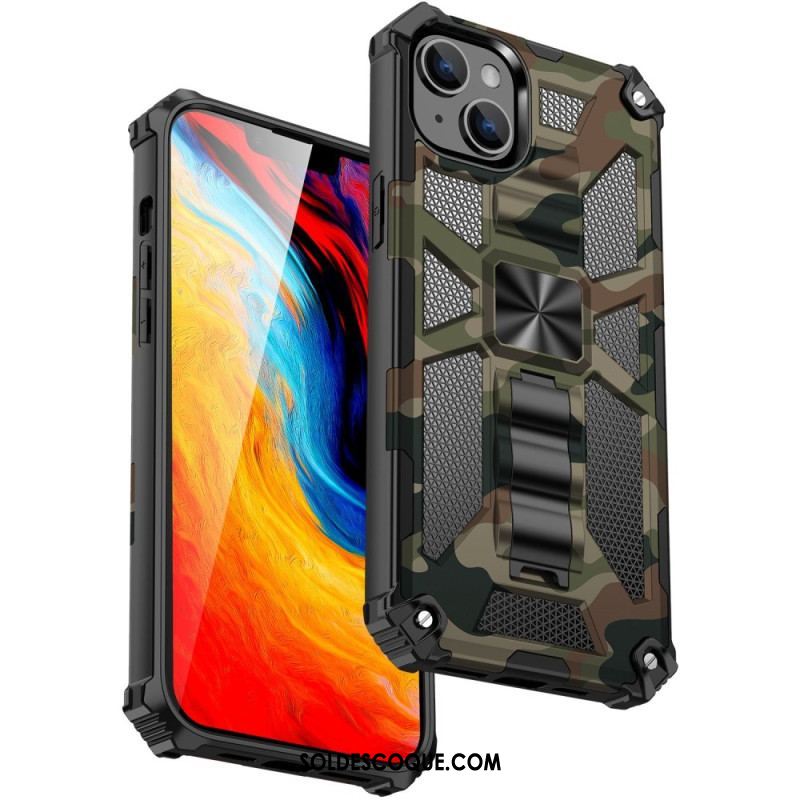 Coque iPhone 14 Camouflage Support Amovible