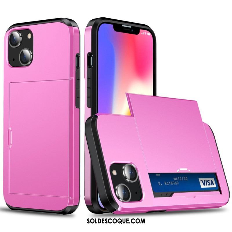 Coque iPhone 14 Deux Porte-Cartes à Glissière