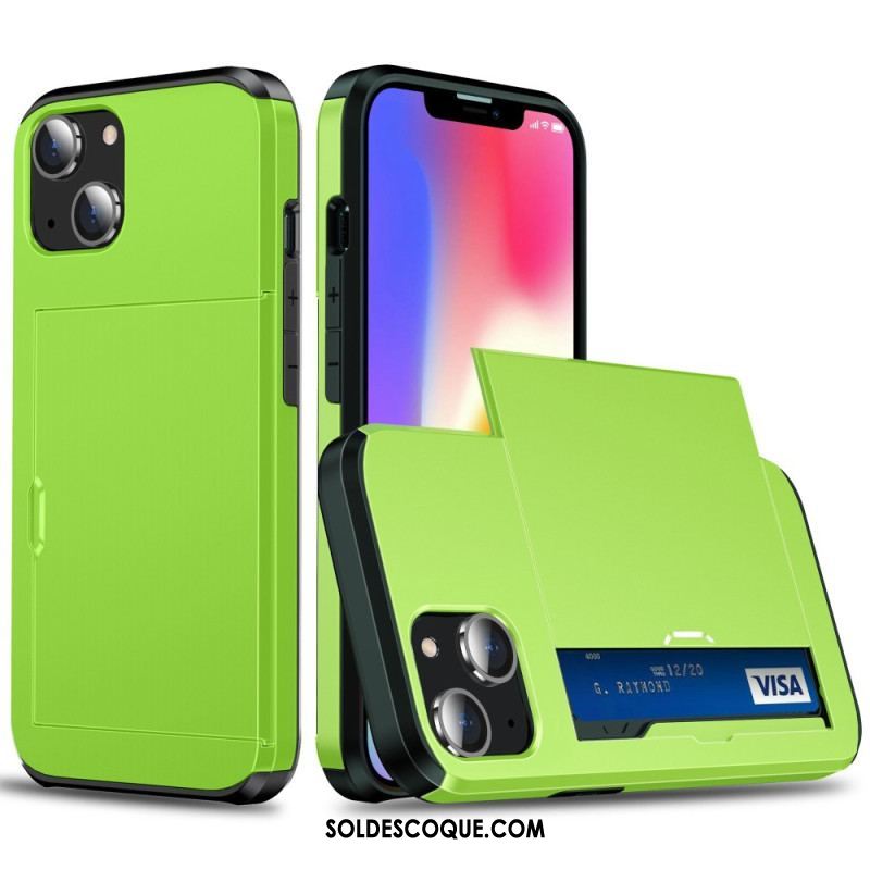 Coque iPhone 14 Deux Porte-Cartes à Glissière