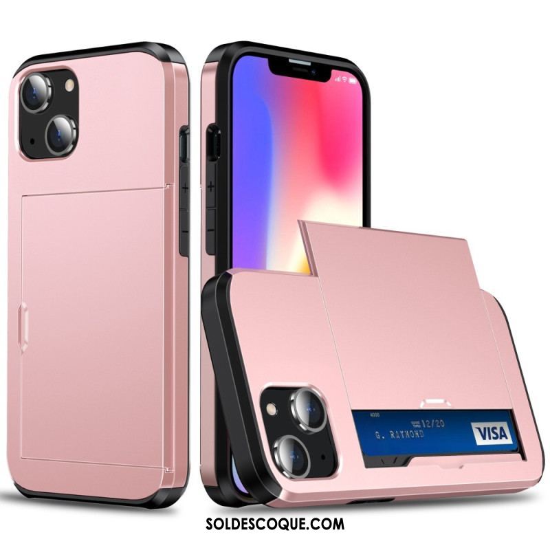 Coque iPhone 14 Deux Porte-Cartes à Glissière