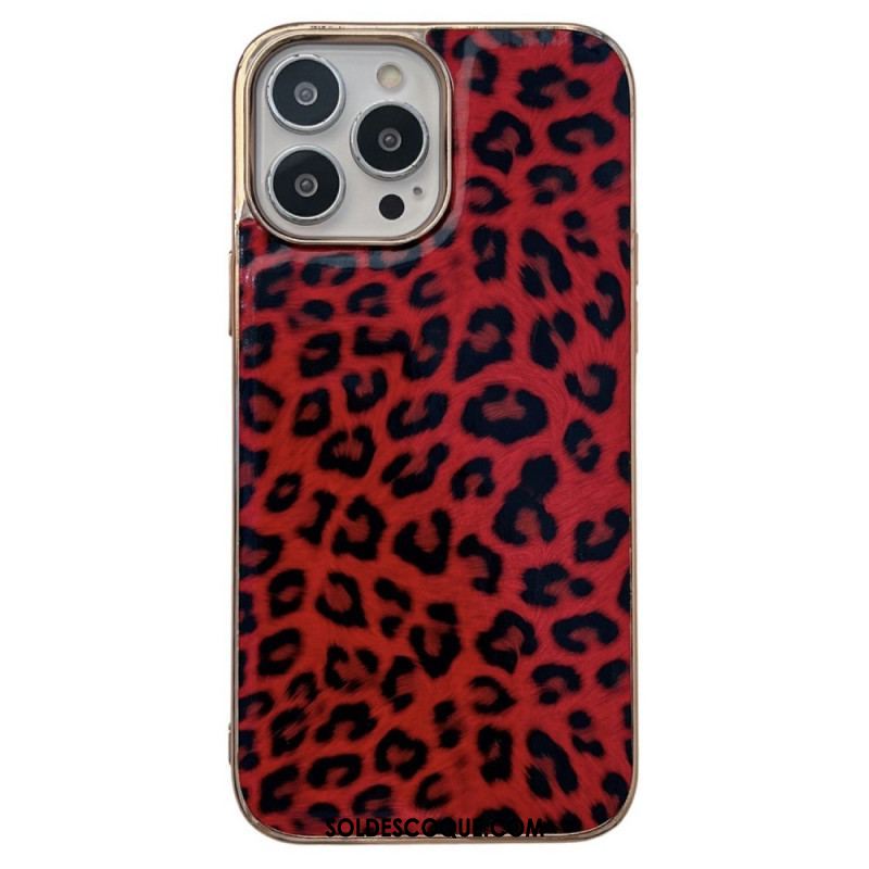 Coque iPhone 14 Effet Peau de Léopard