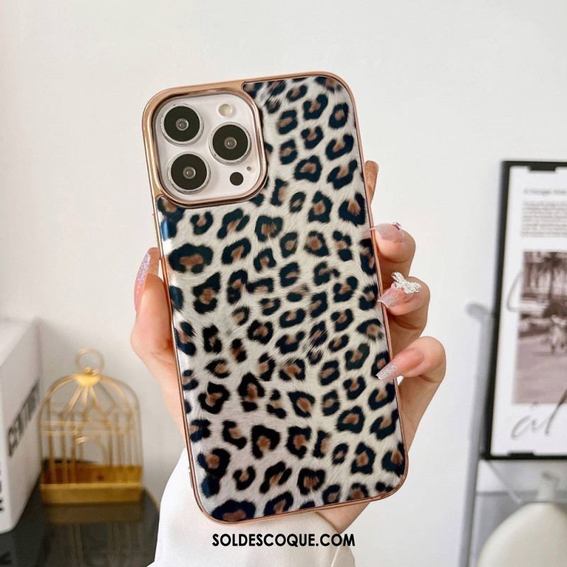 Coque iPhone 14 Effet Peau de Léopard