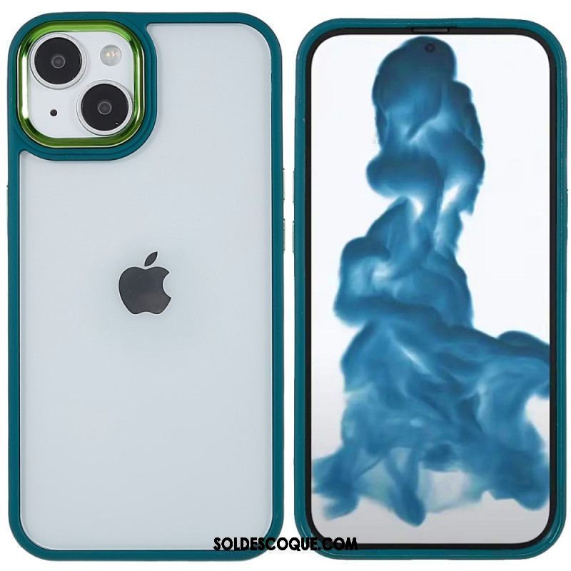 Coque iPhone 14 Plus Acrylique Rebords Silicone