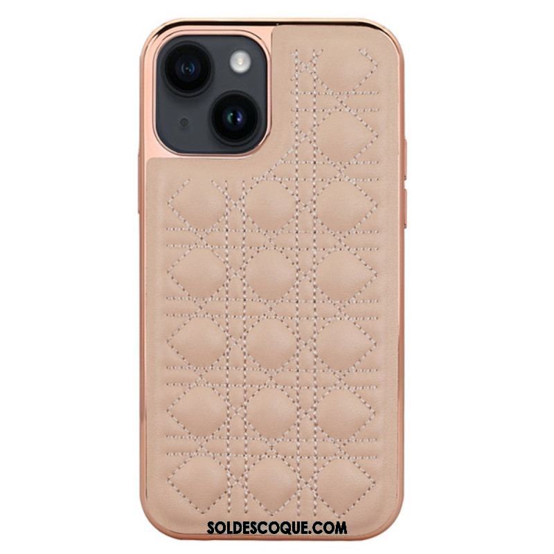 Coque iPhone 14 Plus Effet Cuir Couture VIETAO