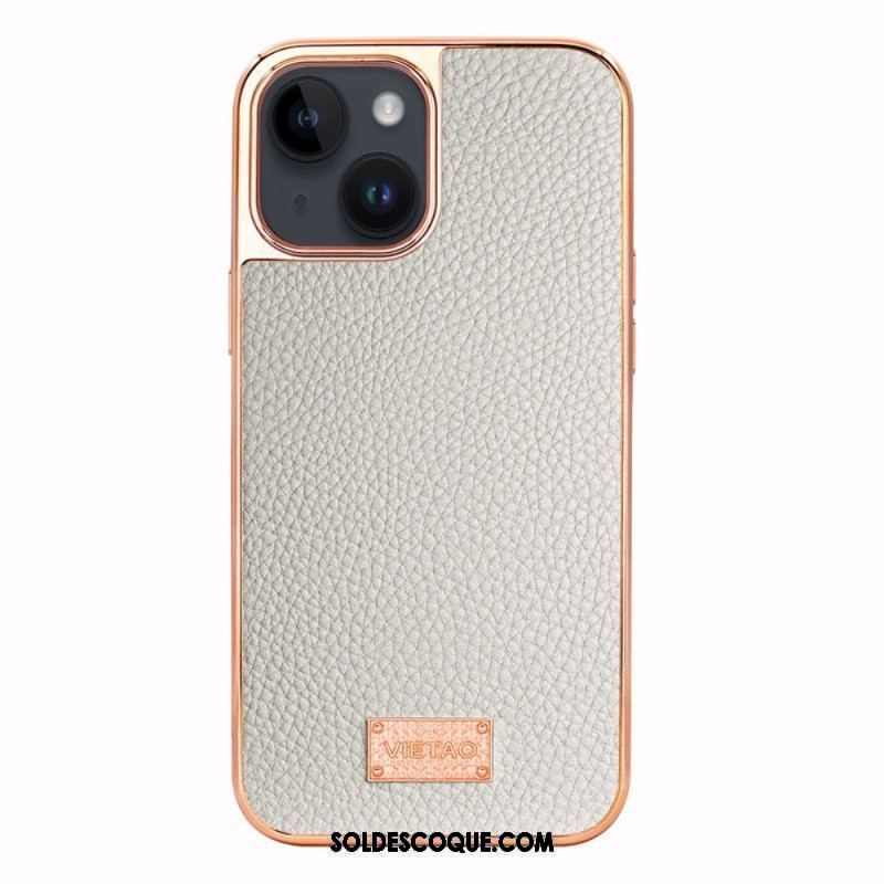 Coque iPhone 14 Plus Effet Cuir Litchi VIETAO