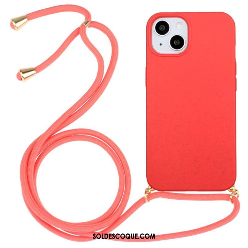 Coque iPhone 14 Plus Silicone avec Cordon Coloré