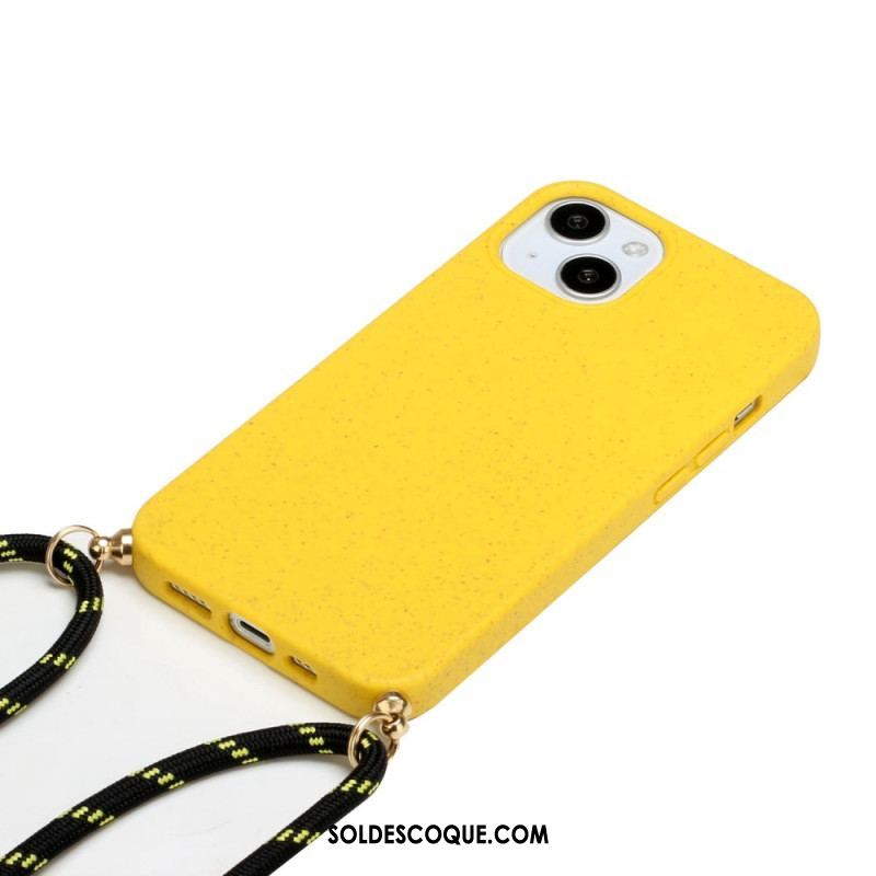 Coque iPhone 14 Plus Silicone avec Cordon Coloré