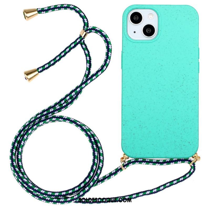 Coque iPhone 14 Plus Silicone avec Cordon Coloré