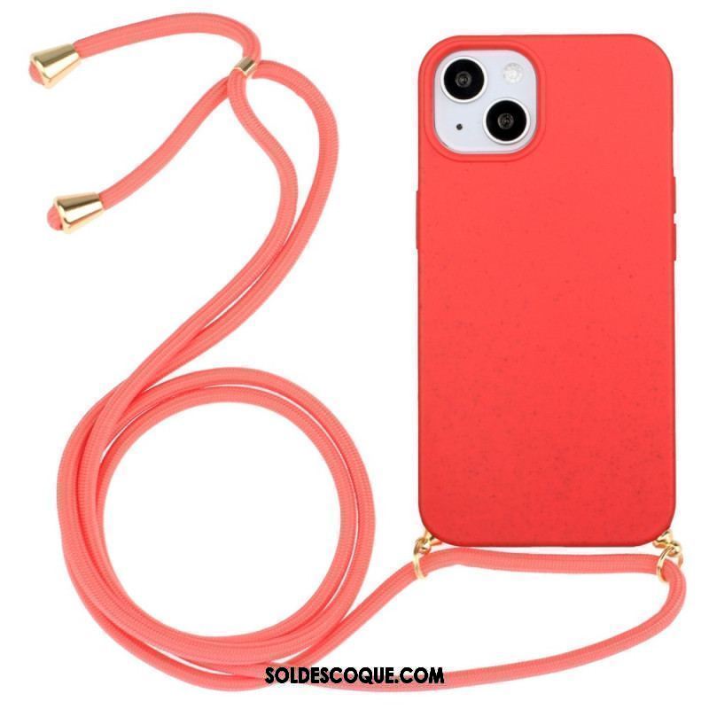 Coque iPhone 14 Plus Silicone avec Cordon Coloré