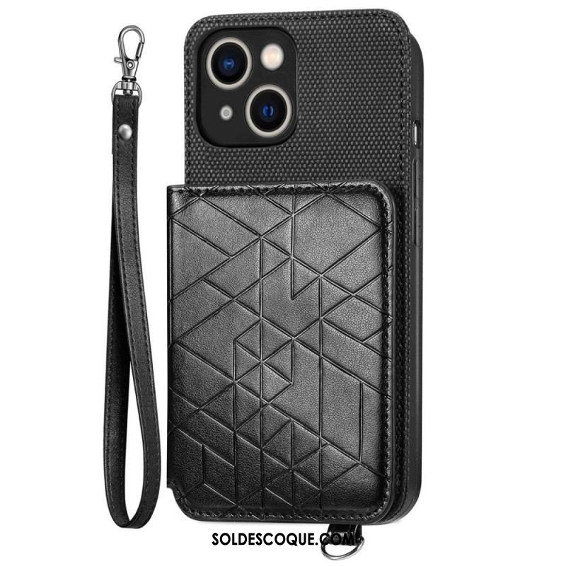 Coque iPhone 14 Plus Simili Cuir Pochette Porte-Cartes