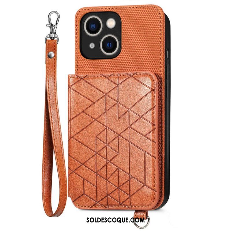 Coque iPhone 14 Plus Simili Cuir Pochette Porte-Cartes