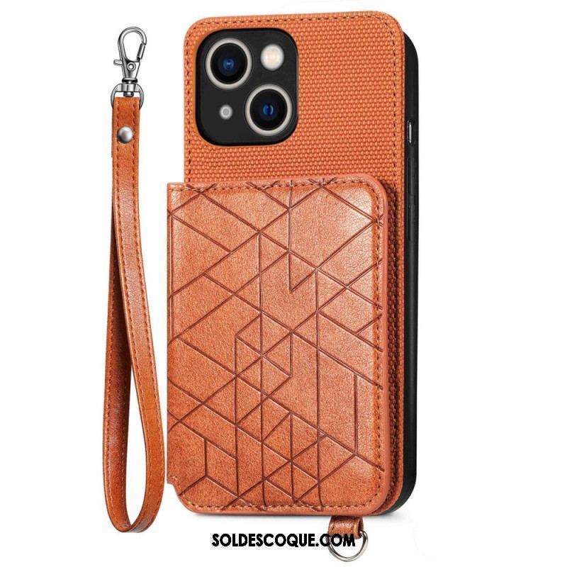 Coque iPhone 14 Plus Simili Cuir Pochette Porte-Cartes