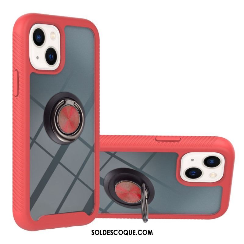 Coque iPhone 14 Plus Transparente avec Anneau-Support