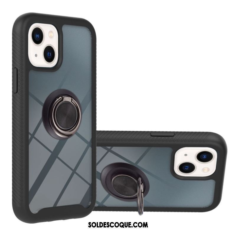 Coque iPhone 14 Plus Transparente avec Anneau-Support