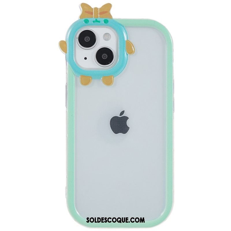 Coque iPhone 14 Plus Transparente et Protection Lentille Amusante