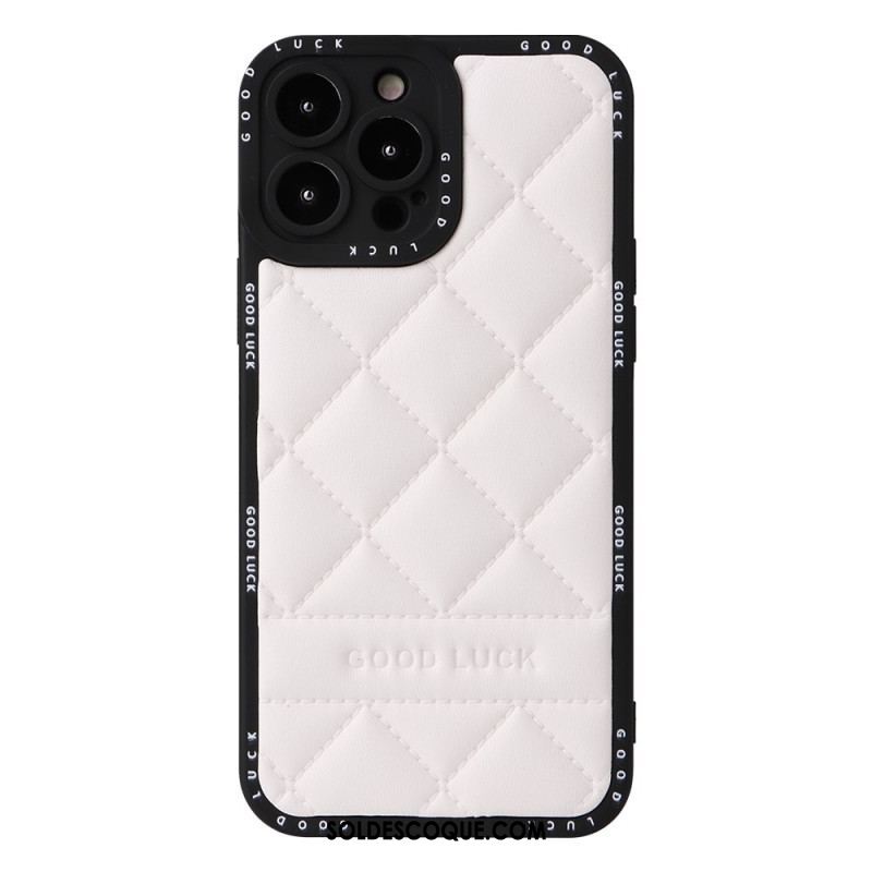 Coque iPhone 14 Pro Matelassée Good Luck