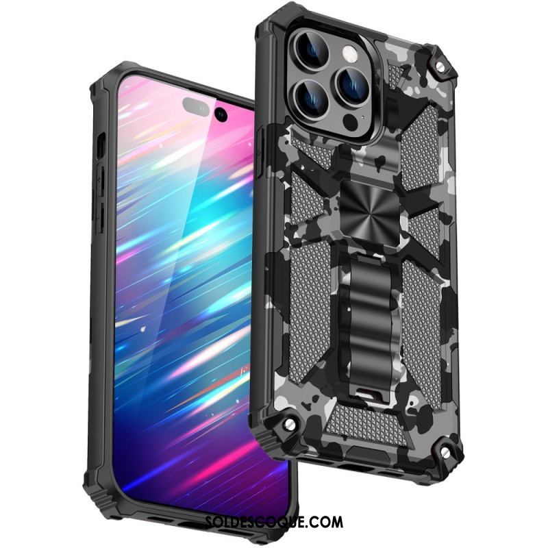 Coque iPhone 14 Pro Max Camouflage Support Amovible