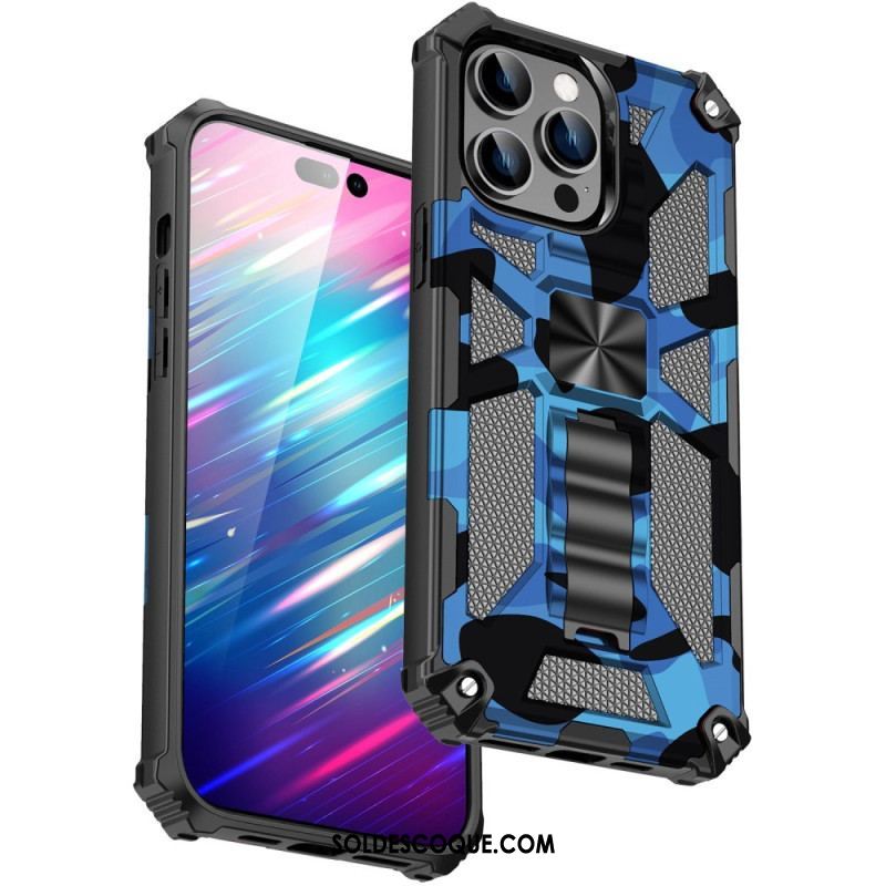 Coque iPhone 14 Pro Max Camouflage Support Amovible