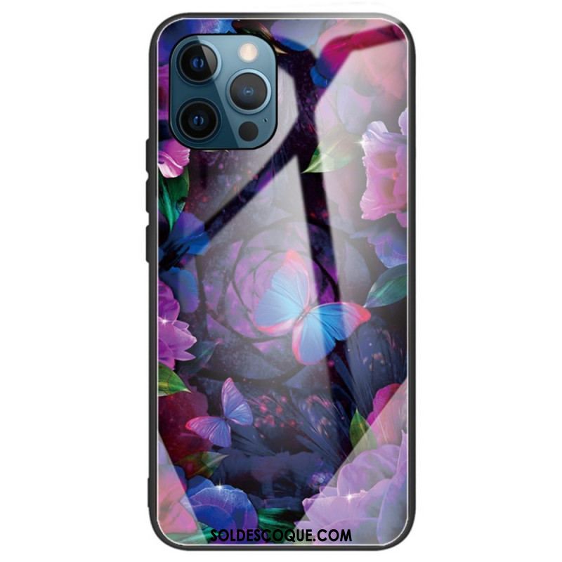 Coque iPhone 14 Pro Max Verre Trempé Papillons