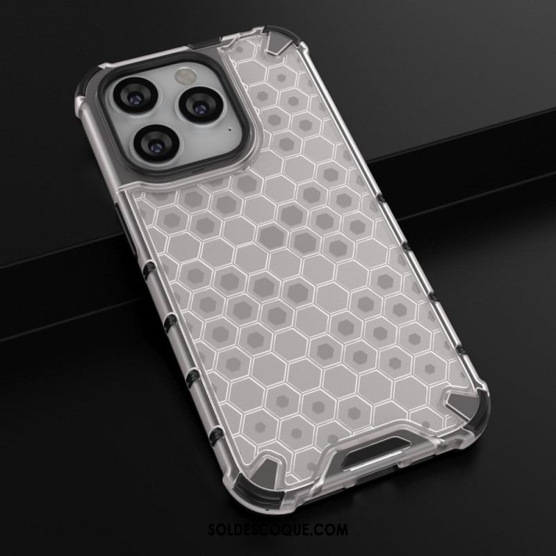 Coque iPhone 14 Pro Max à Cordon Nid d'abeille