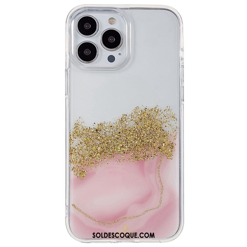 Coque iPhone 14 Pro Paillettes Art