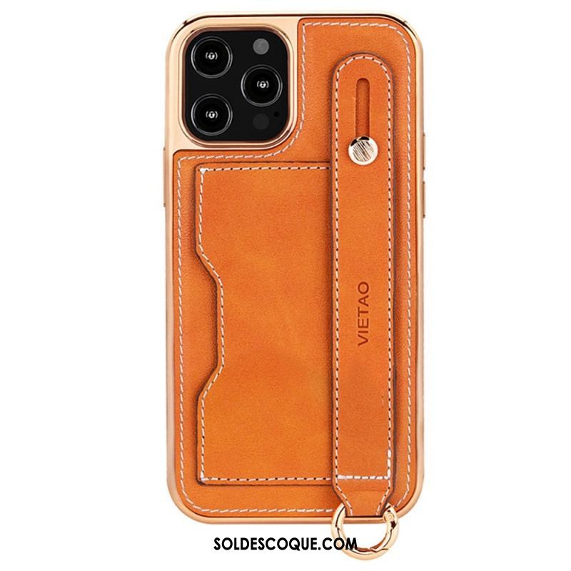 Coque iPhone 14 Pro Porte-Carte avec Sangle Support VIETAO