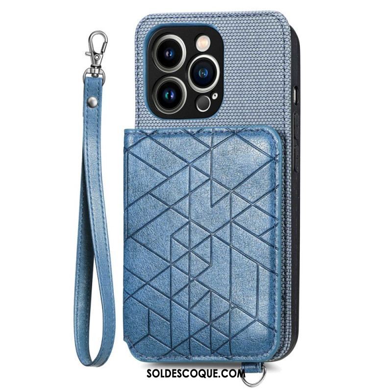 Coque iPhone 14 Pro Portefeuille et Lanière