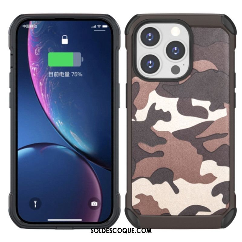 Coque iPhone 14 Pro Renforcée Camouflage