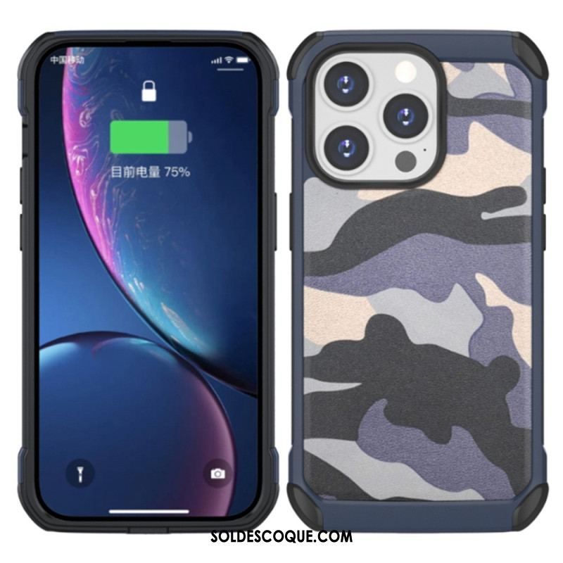 Coque iPhone 14 Pro Renforcée Camouflage