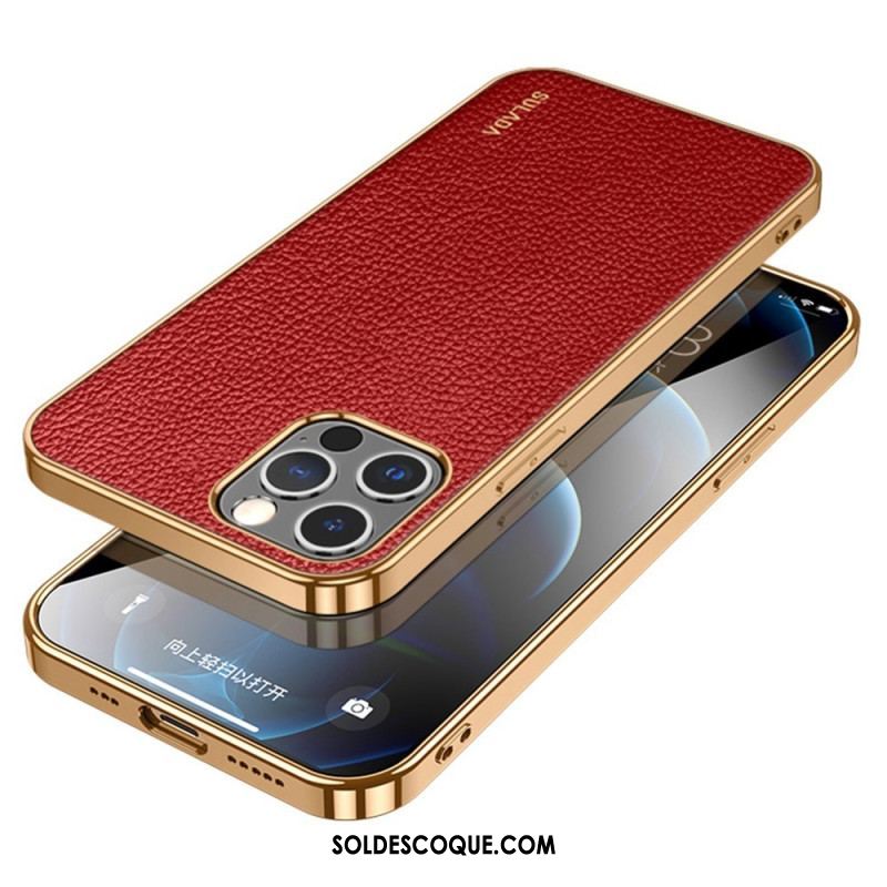 Coque iPhone 14 Pro Style Cuir SULADA