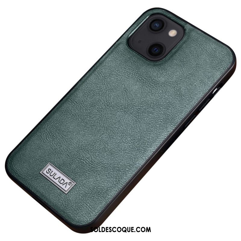 Coque iPhone 14 SULADA Effet Cuir