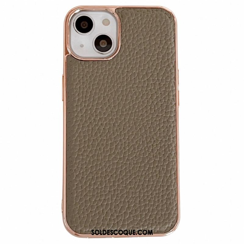 Coque iPhone 14 Stars Series Cuir Véritable