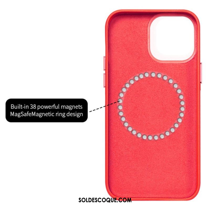 Coque iPhone 14 Style Matelassé Compatible Magsafe