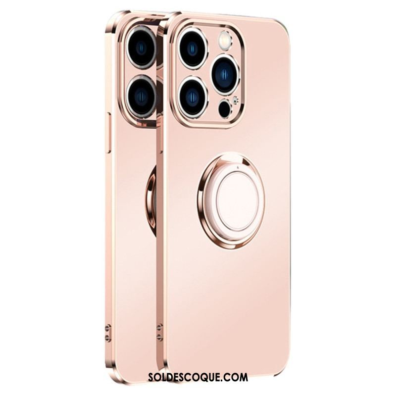 Coque iPhone 14 Style Métal Anneau-Support