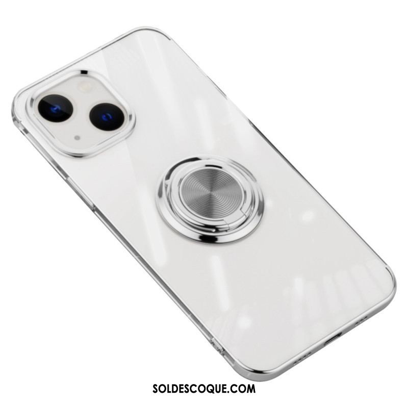 Coque iPhone 14 Transparente Anneau Rotatif