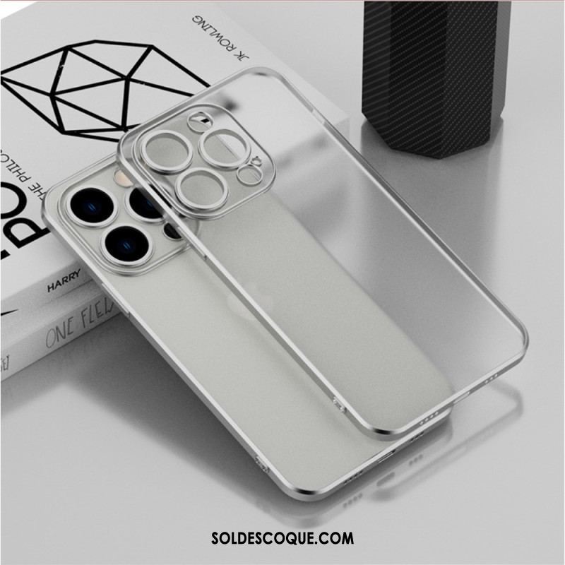 Coque iPhone 14 Transparente Style Métallisé