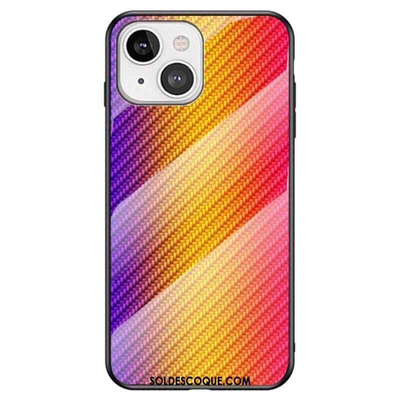 Coque iPhone 14 Verre Trempé Fibre Carbone