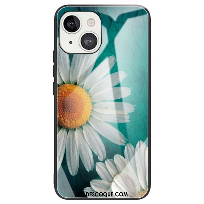 Coque iPhone 14 Verre Trempé Fleurs