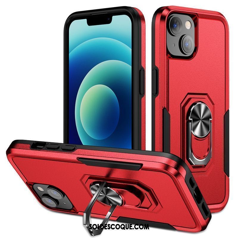 Coque iPhone 15 Anneau-Support Bicolore