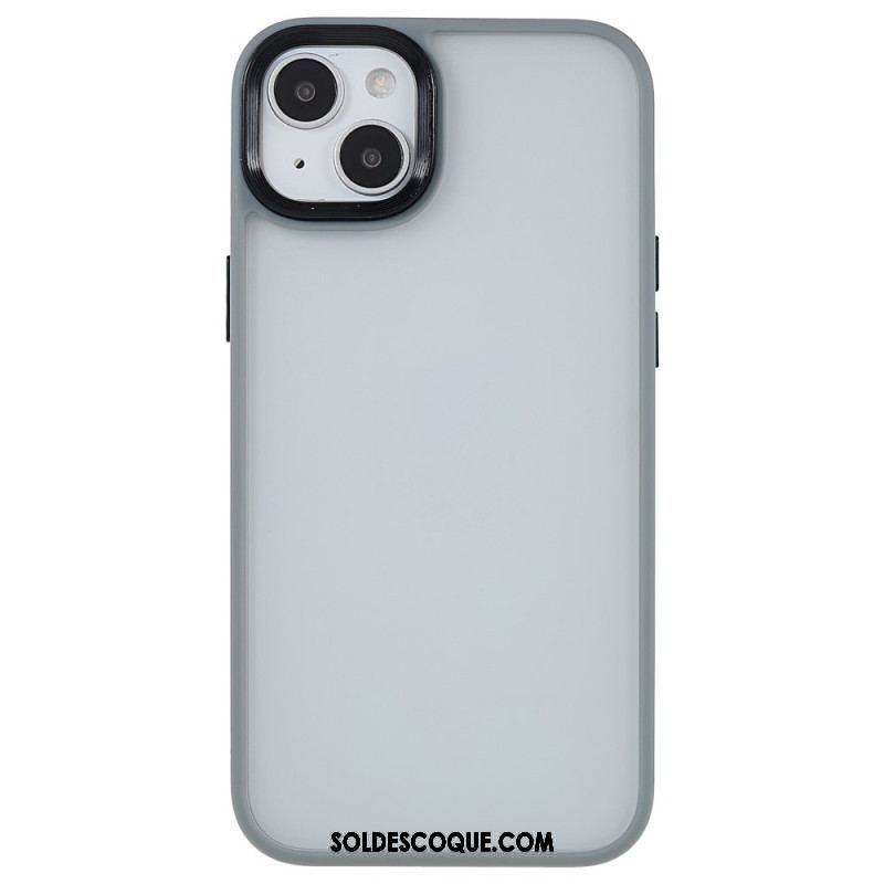 Coque iPhone 15 Plus Dos Acrylique et Rebords Silicone