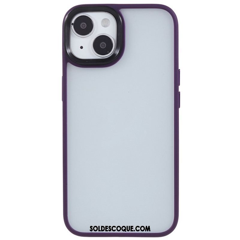 Coque iPhone 15 Plus Dos Acrylique et Rebords Silicone