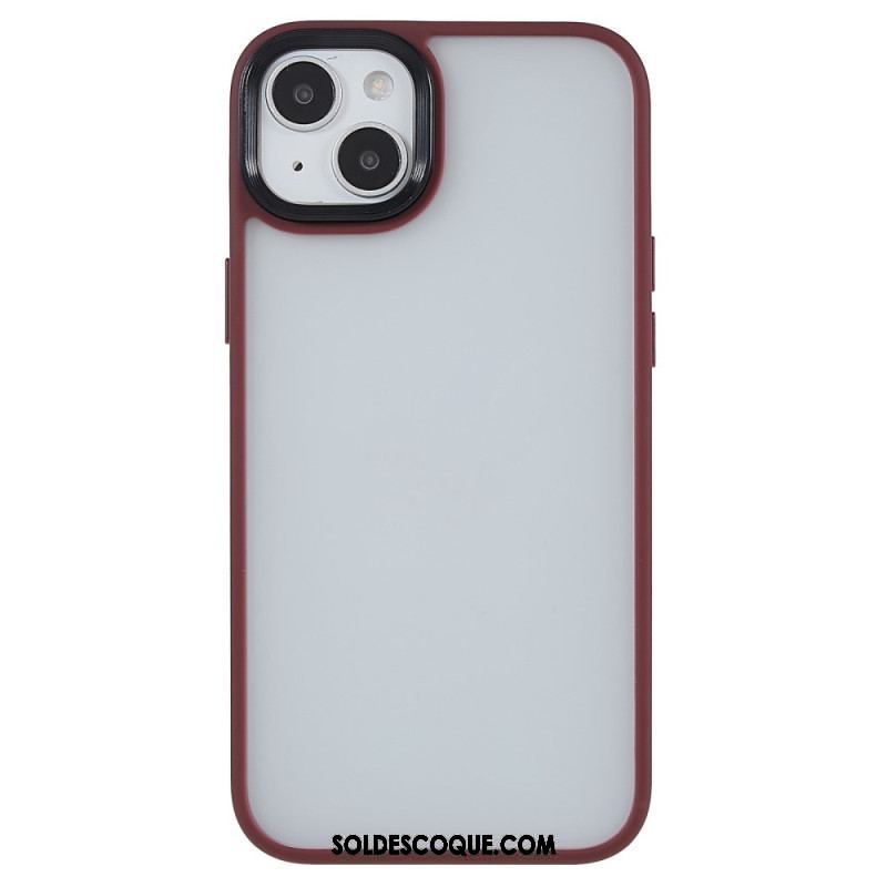 Coque iPhone 15 Plus Dos Acrylique et Rebords Silicone