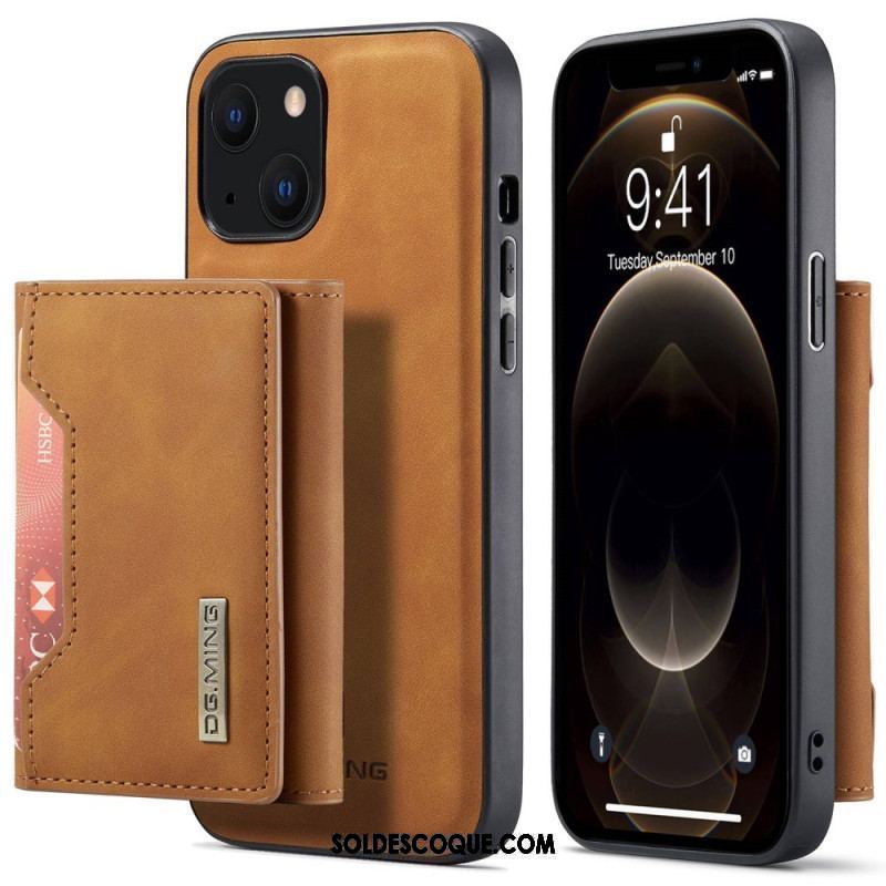 Coque iPhone 15 Plus Porte-Cartes Détachable DG.MING