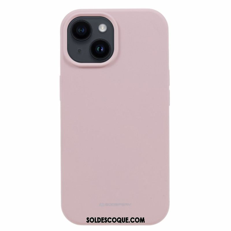 Coque iPhone 15 Plus Silicone Liquide Mercury Goospery