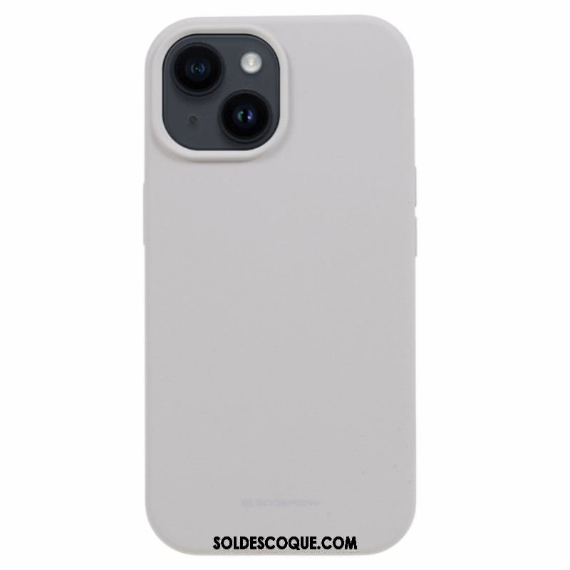 Coque iPhone 15 Plus Silicone Liquide Mercury Goospery